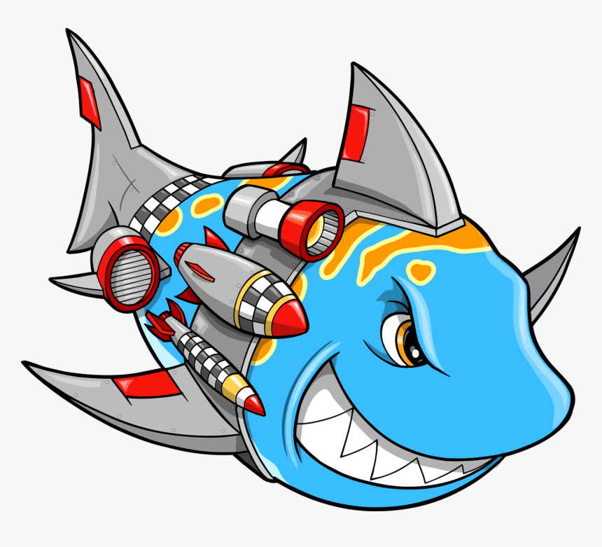 Shark Clipart Robot, HD Png Download