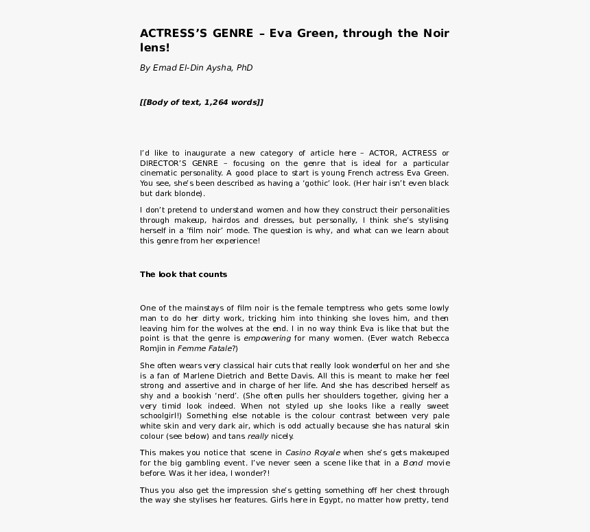 Eva Green Png, Transparent Png