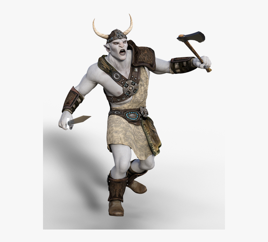 Ork, Warrior, Axe, Sword, Fantasy, Mythical Creatures, HD Png Download