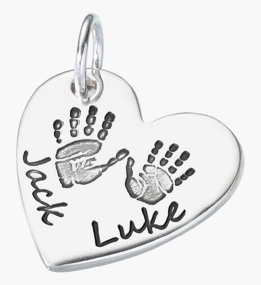 Child Handprint With Heart Png, Transparent Png