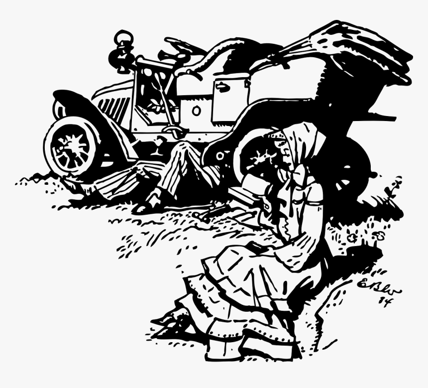 Broken Car Png, Transparent Png