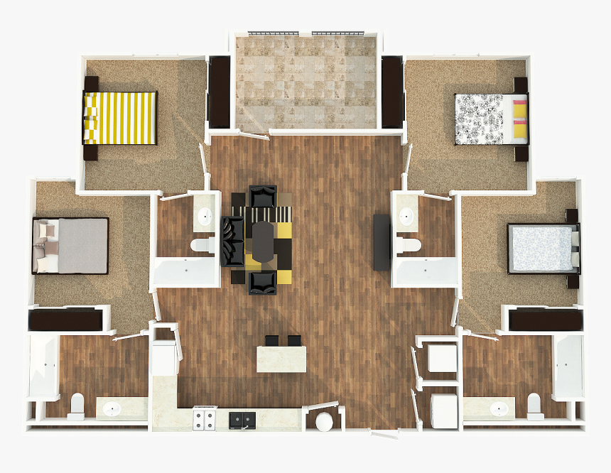 Bed Top View Png, Transparent Png