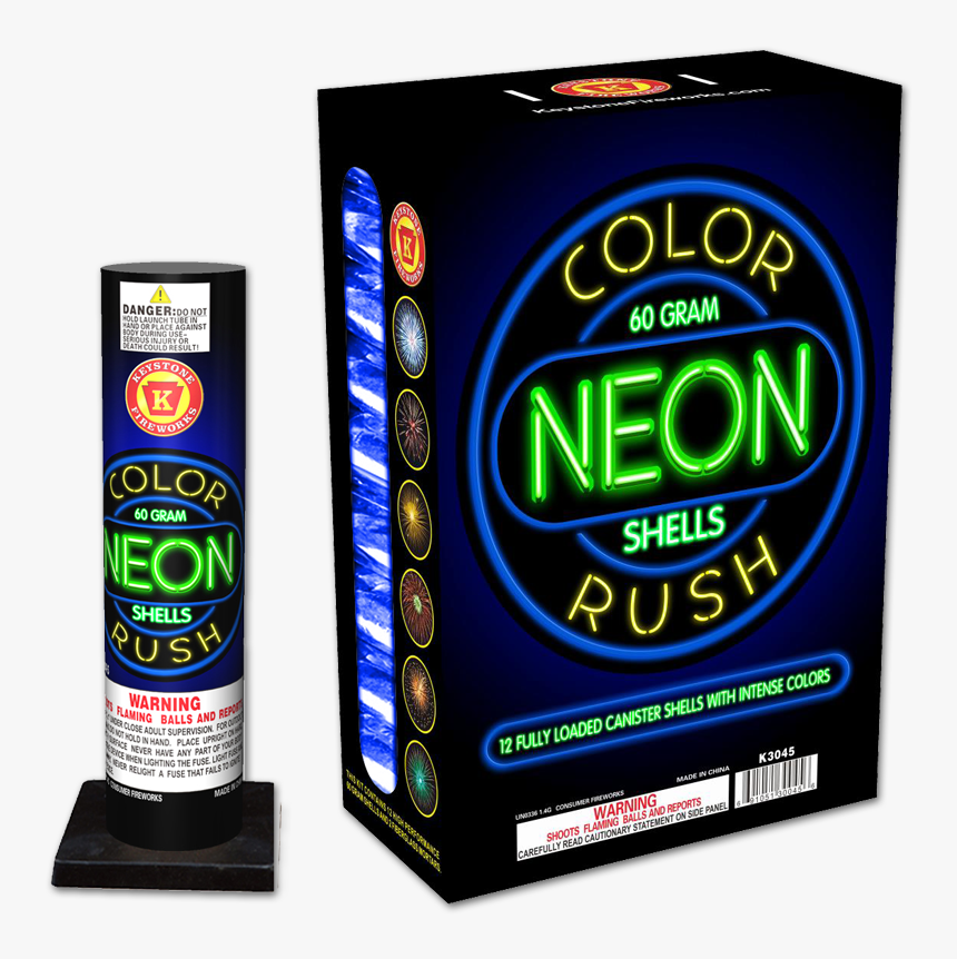 Color Rush, Neon Shells, Keystone Fireworks, Pennsylvania,, HD Png Download