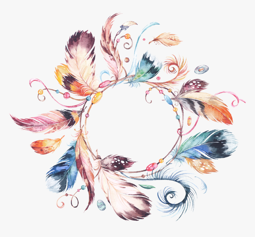 ##watercolor #watercolour #flowers #feather #bouquet, HD Png Download