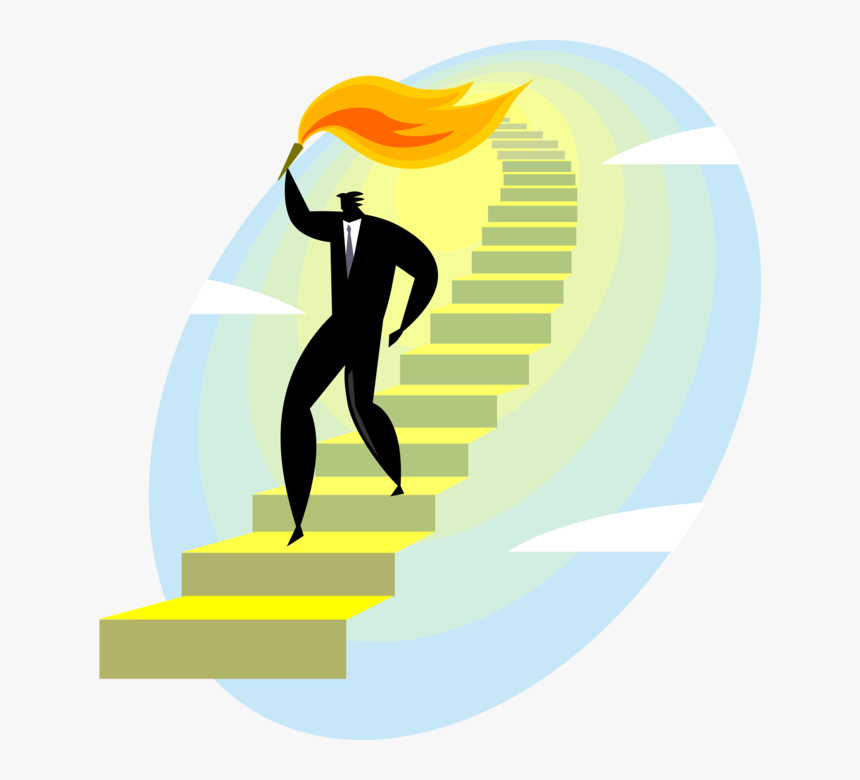 Vector Illustration Of Businessman Carries Olympic, HD Png Download