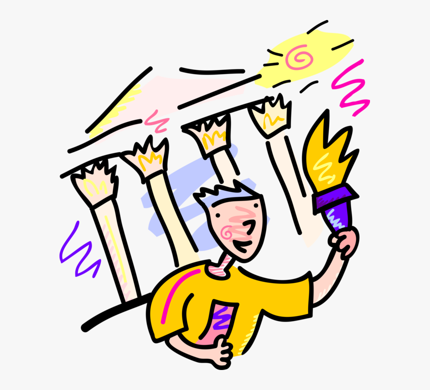 Vector Illustration Of Olympian Competitor Champion, HD Png Download