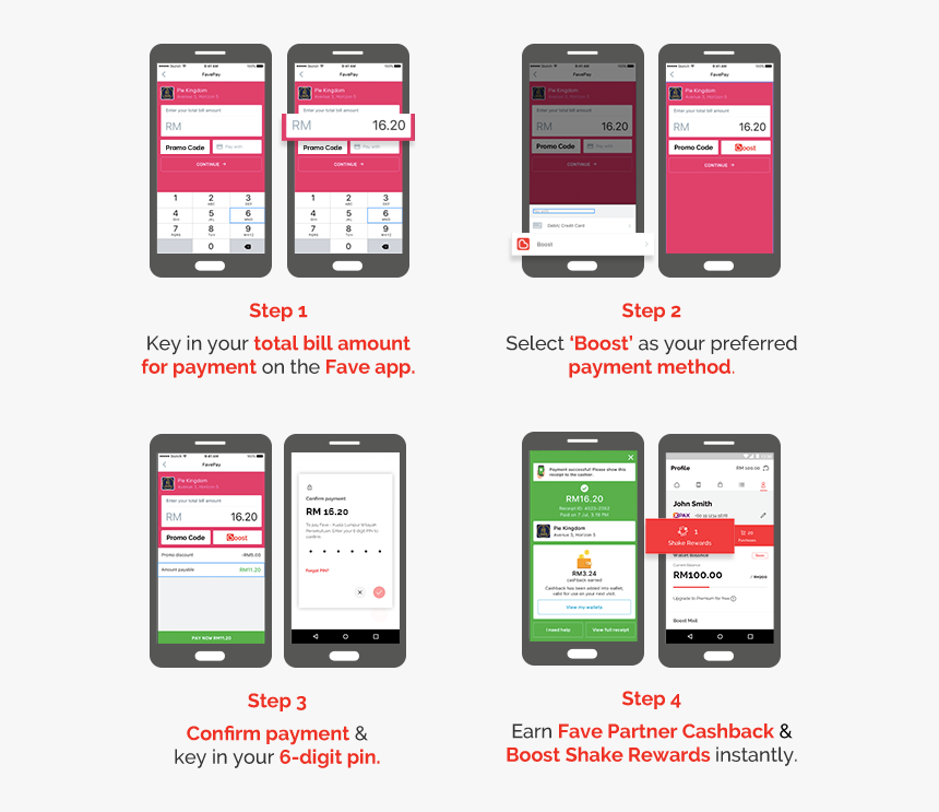 Select Boost As A Preferred Payment Method In Fave, HD Png Download