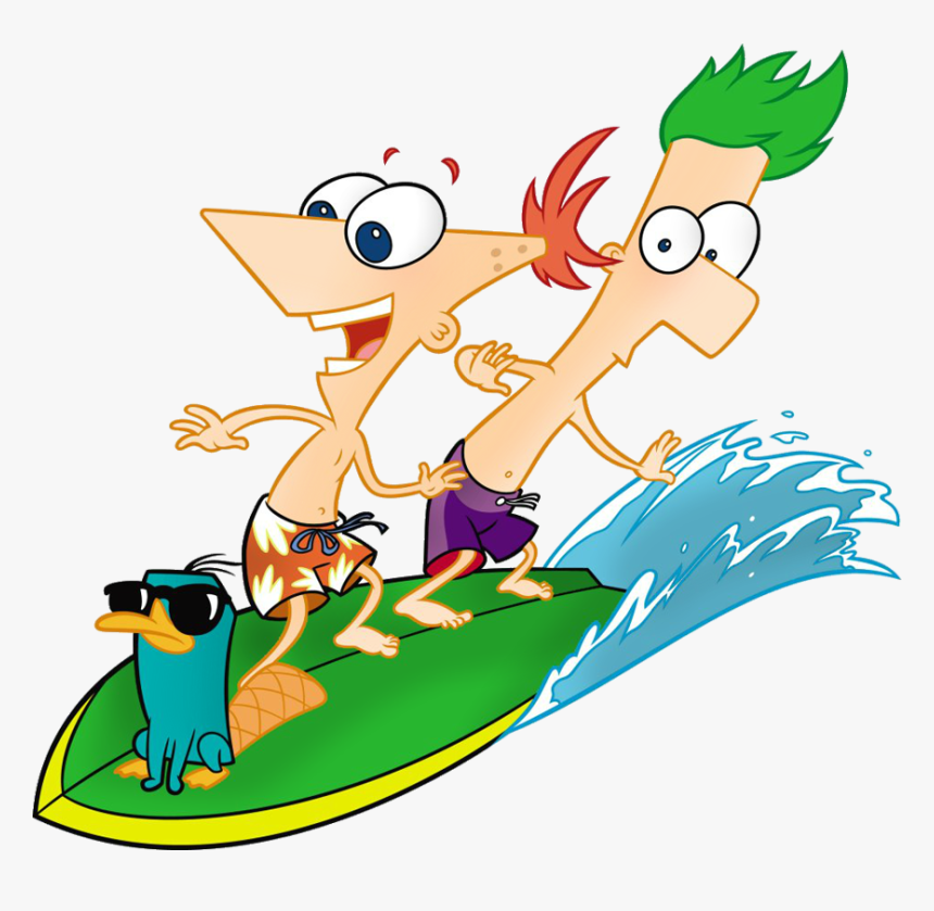 Phineas Y Ferb Surf, HD Png Download