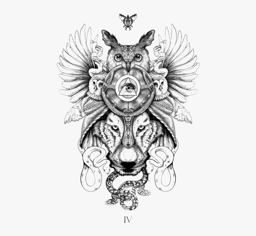 Tattoo Tribe Symbol Totem Tiger Animal Clipart, HD Png Download