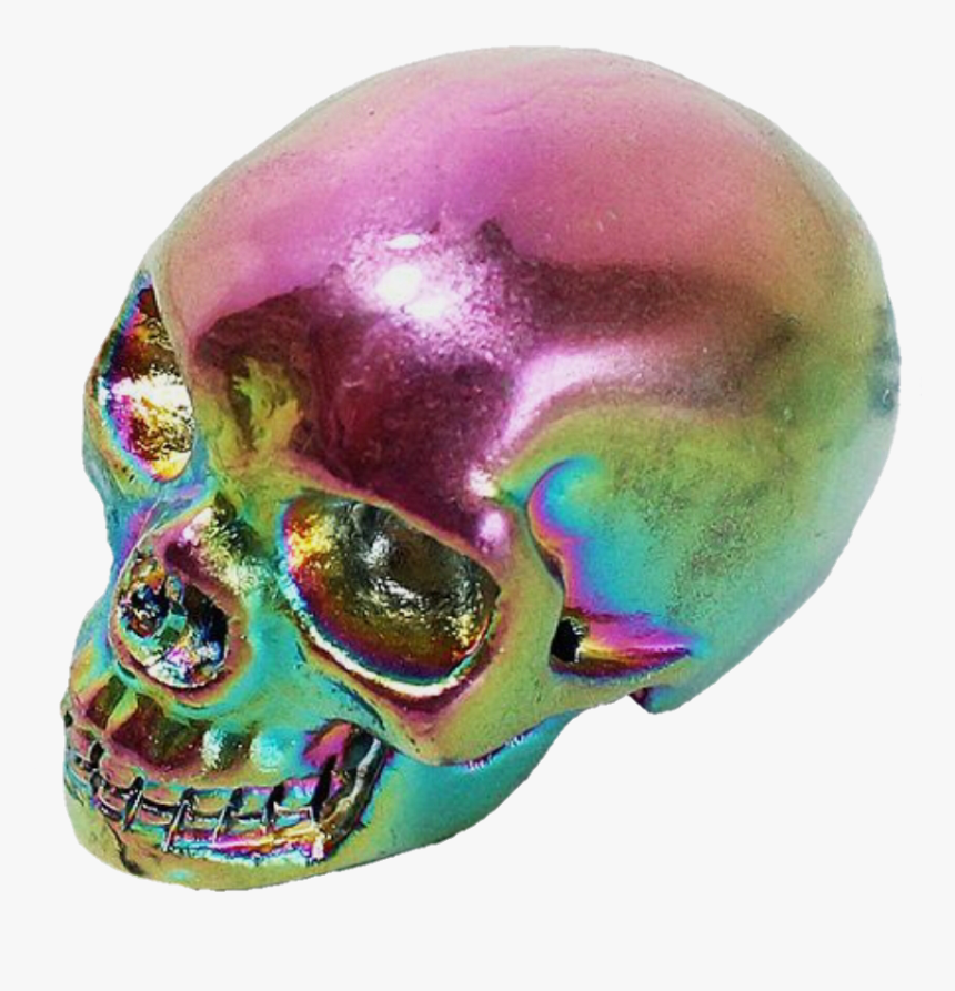 #rainbow #iridescent #skull #skullfigure #png #moodboard, Transparent Png