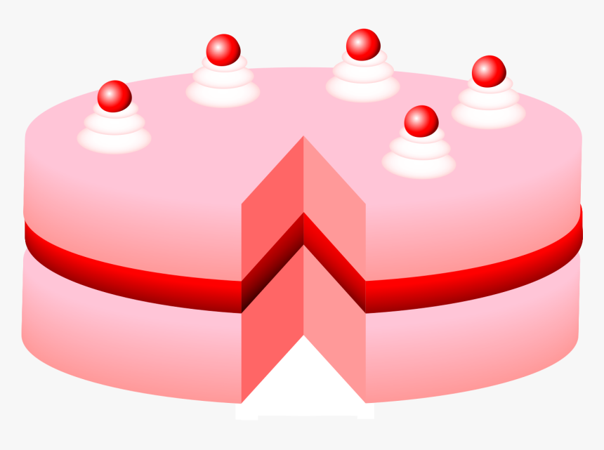 Pink Cake No Plate Clip Arts, HD Png Download