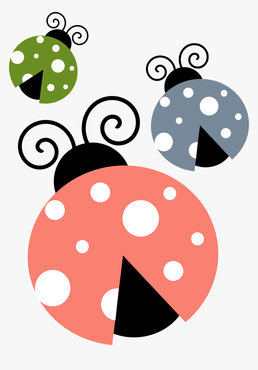 Ladybugs, Ladybirds, Bugs, Colorful, Group, Three, HD Png Download