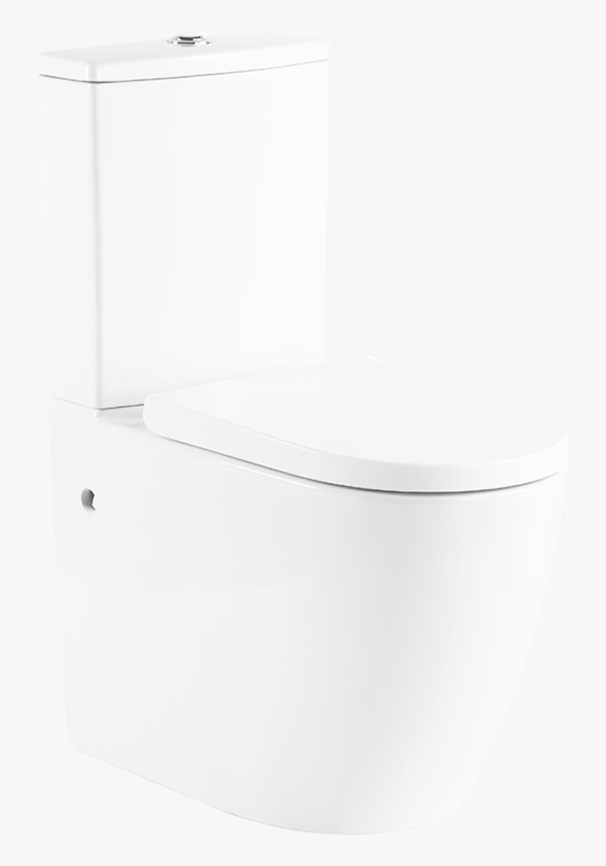 White Ceramic Extra Height Back To Wall Toilet Suite, HD Png Download