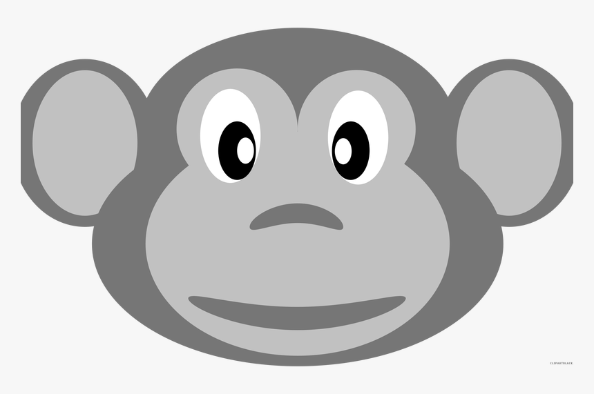 19 Monkey Face Png Transparent Stock Black And White, Png Download