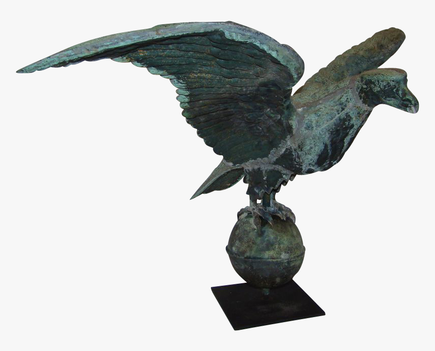 Patriotic American Eagle Antique Weathervane Usa Flag, HD Png Download