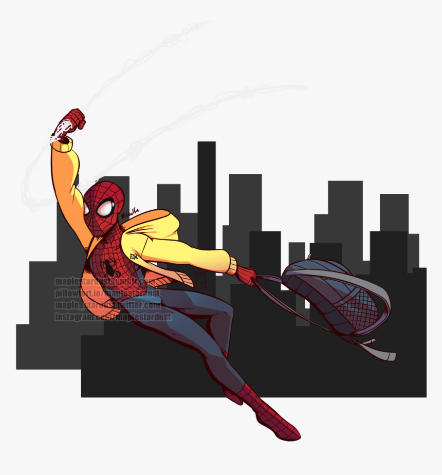 Spiderman Swinging Png, Transparent Png
