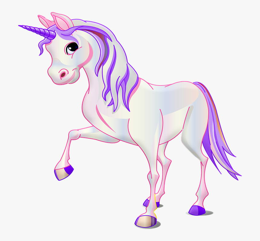 Unicorn, Pink, Purple, Fantasy, Animal, Girl, Pony, HD Png Download