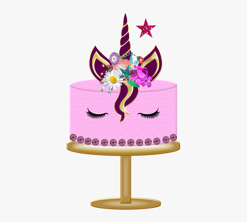 Unicorn Cake, Pink, Unicorn, Cute, Pony, Color, Sweet, HD Png Download