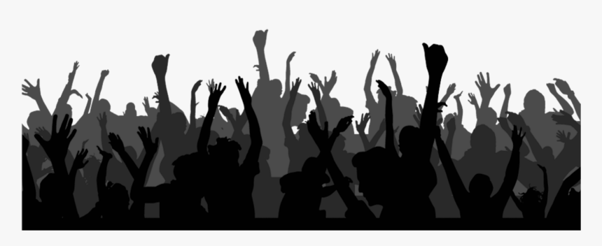 #blackandwhite #crowd #audience #group #gathering, HD Png Download
