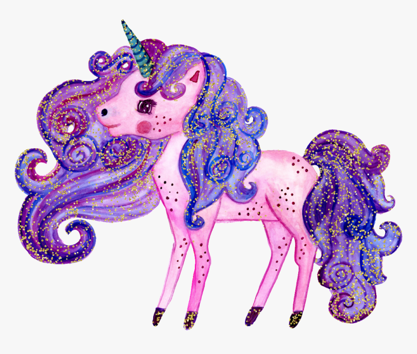This Graphics Is Hand Painted Pink Unicorn Png Transparent, Png Download