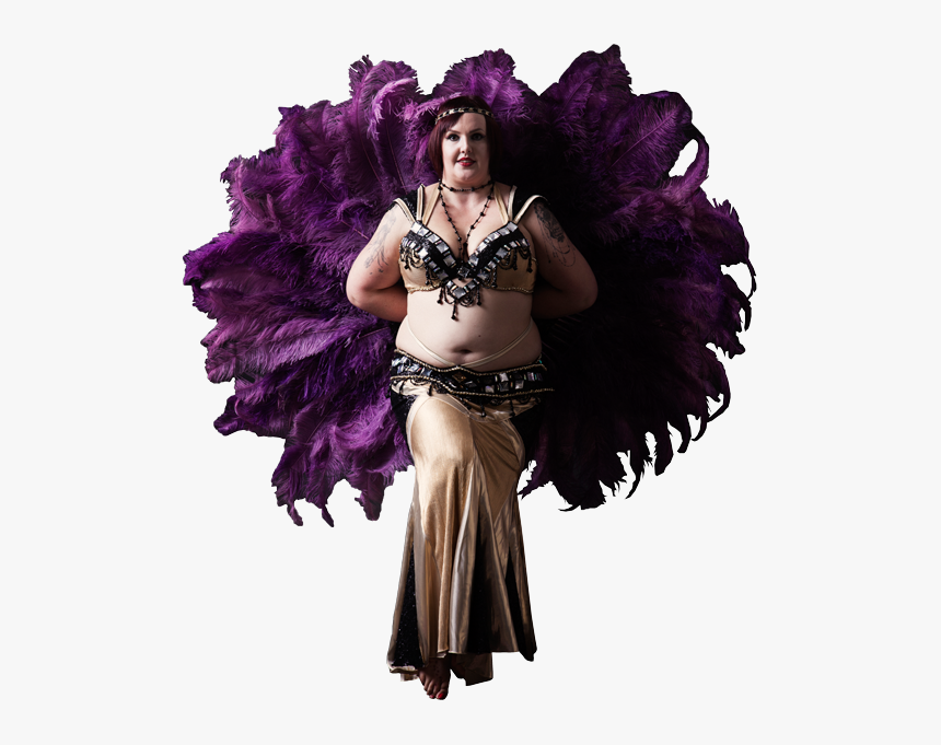Vanessa Bellydancer Feather Fans, HD Png Download