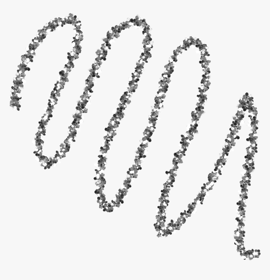#silver #sparkle #shiny #squiggle #swirl - Monochrome, HD Png Download