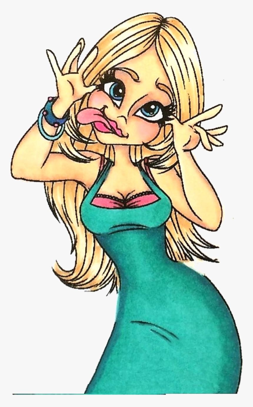 Woman Silly Face Redonkadoodles - Silly Face Cartoon, HD Png Download