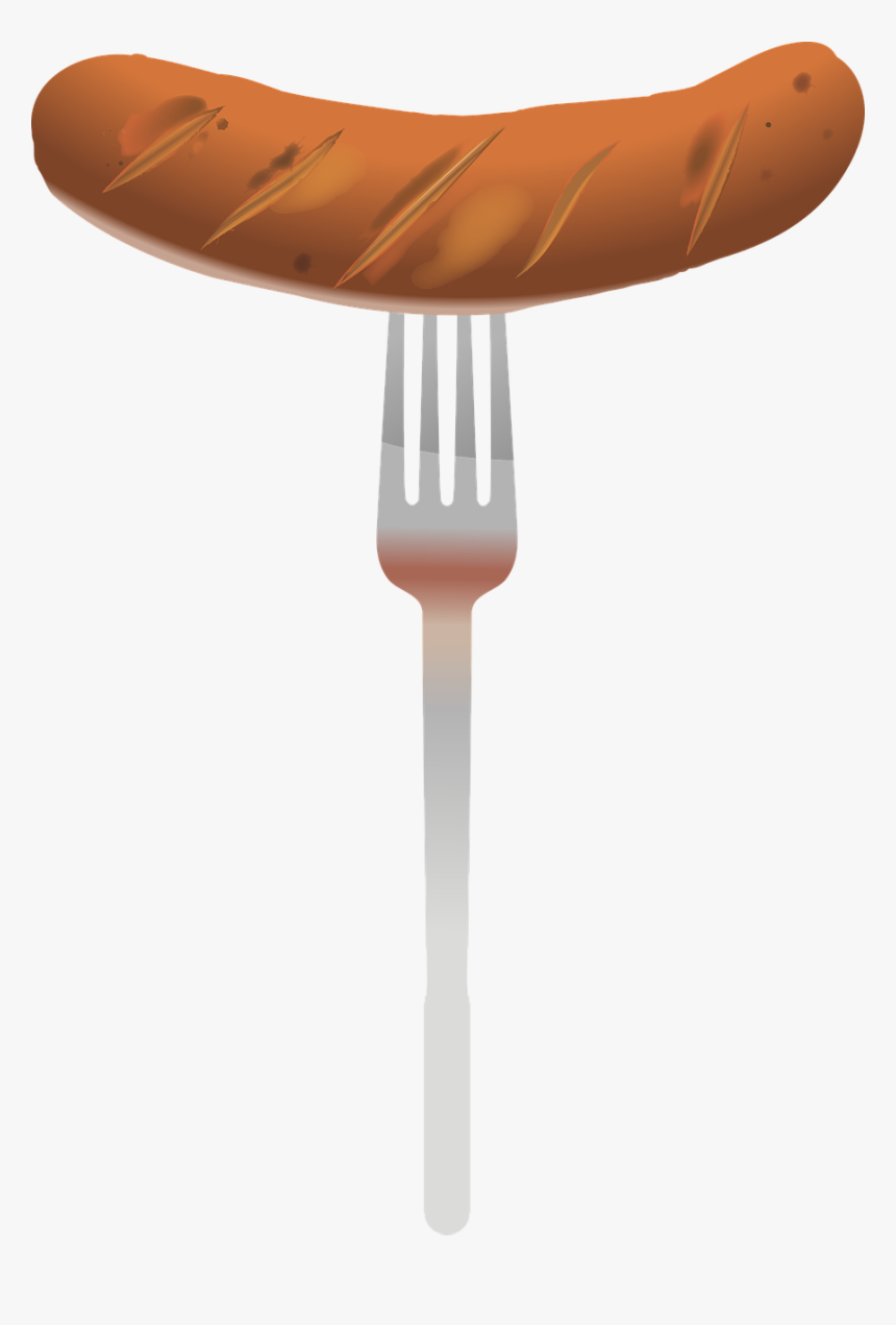 Sausage With Fork Clipart, HD Png Download