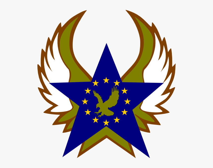 Blue Star With Gold Stars And Eagle Svg Clip Arts, HD Png Download