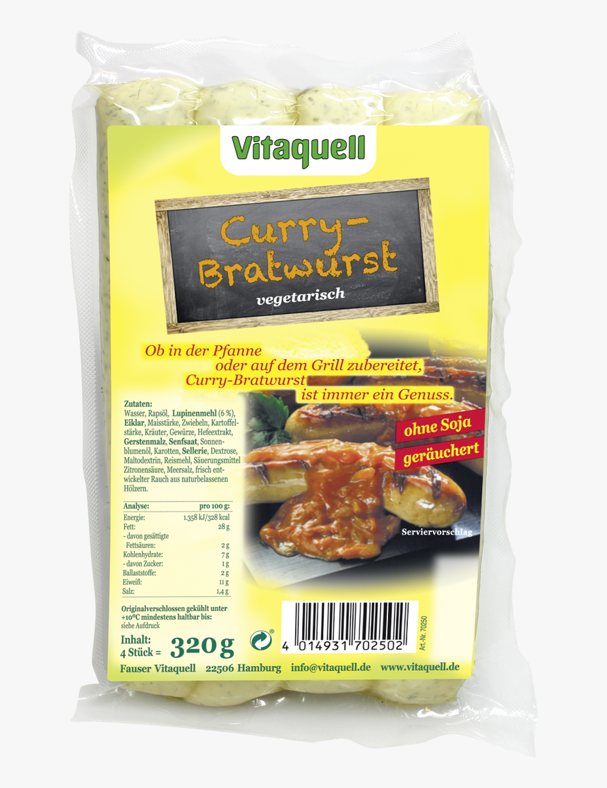 Vitaquell Curry Bratwurst - Curry, HD Png Download