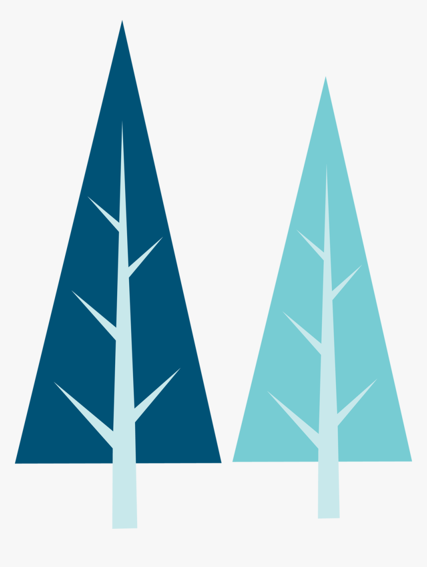 Celebrate Winter Trees Svg Cut File - Blue Winter Trees Png, Transparent Png
