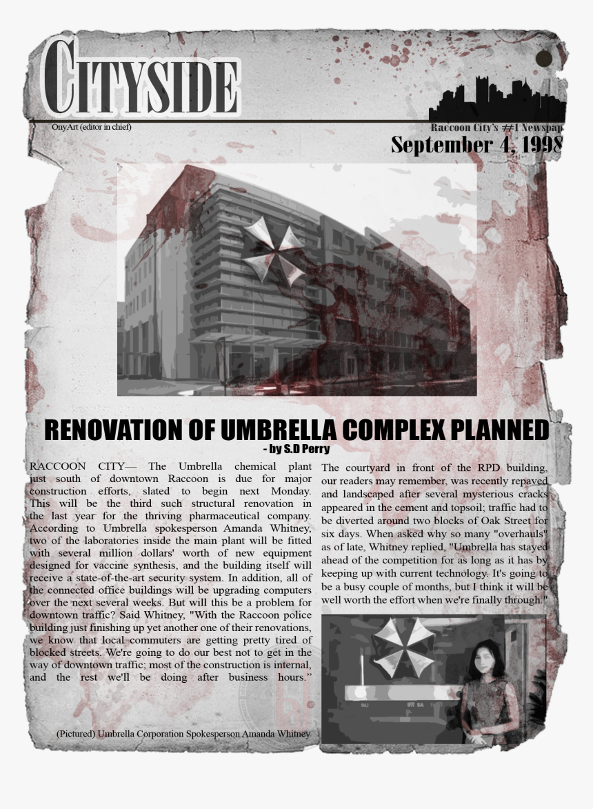Raccoon City Umbrella Corp Resident Evil, HD Png Download