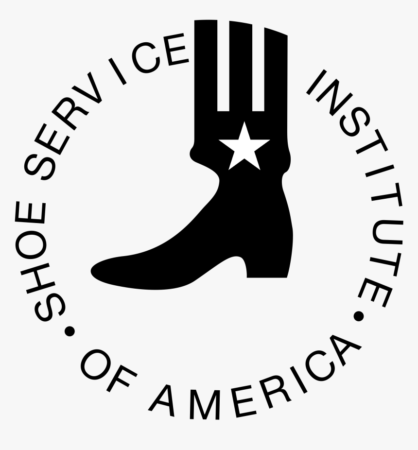 Shoe Service Institute Of America Logo Black And White - Vector Graphics, HD Png Download