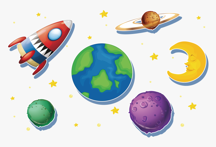 T Shirt Clip Art - Planetas Y Naves Espaciales, HD Png Download