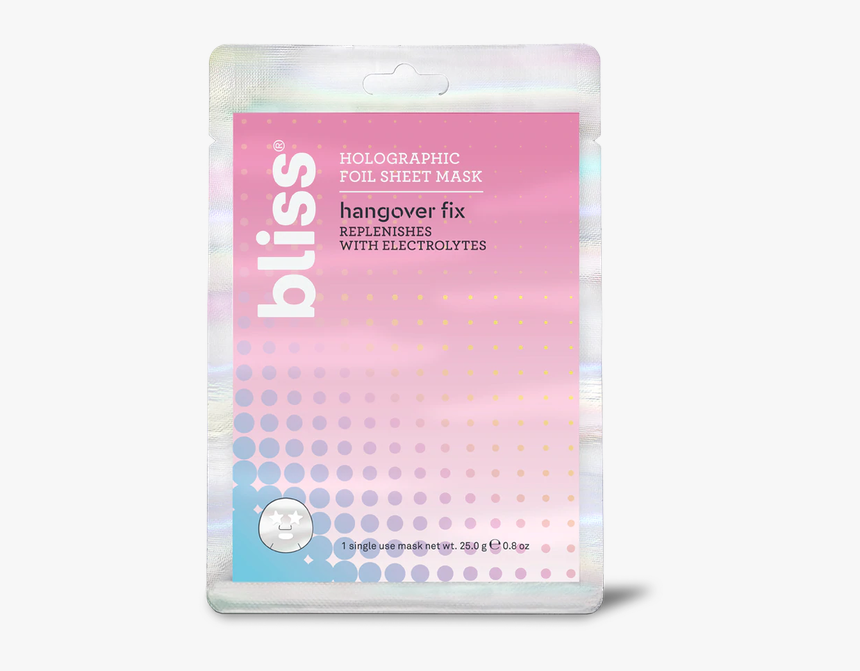 Bliss Hangover Fix Holographic Foil Sheet Mask, HD Png Download