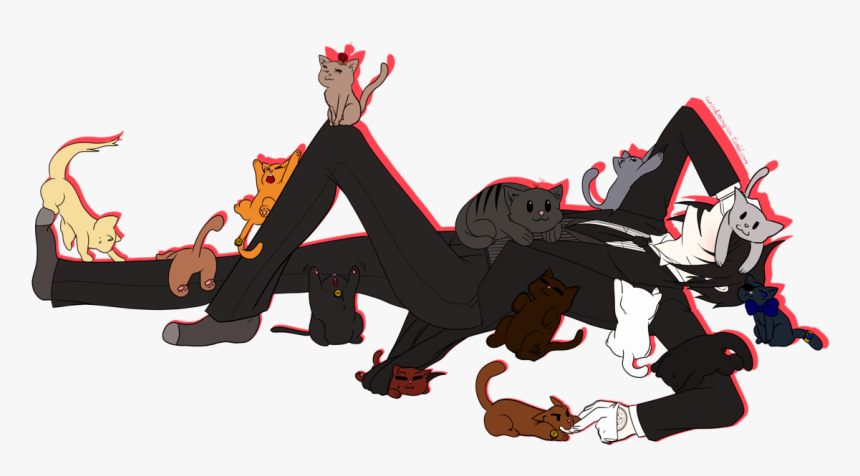 Sebastian Michaelis Kuroshitsuji Cats Neko Kuroshitsujifanpage - Chibi Neko Sebastian Michaelis, HD Png Download