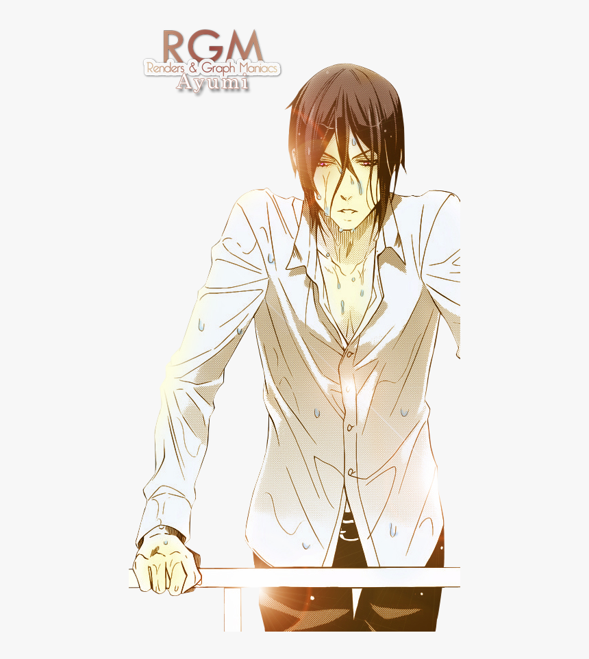 Black Butler Sebastian Wet, HD Png Download