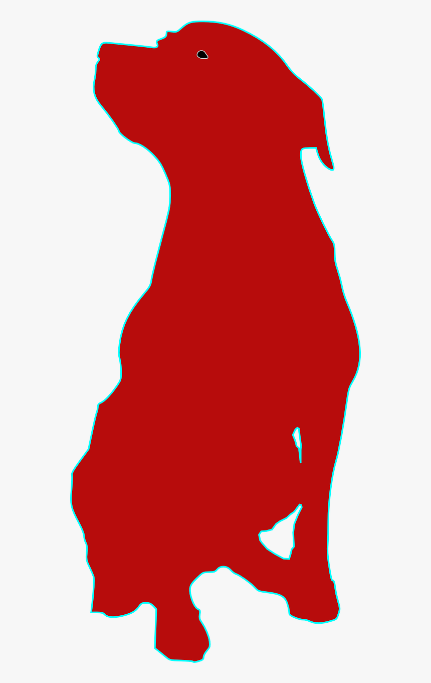 Dog Sitting Silhouette Free, HD Png Download