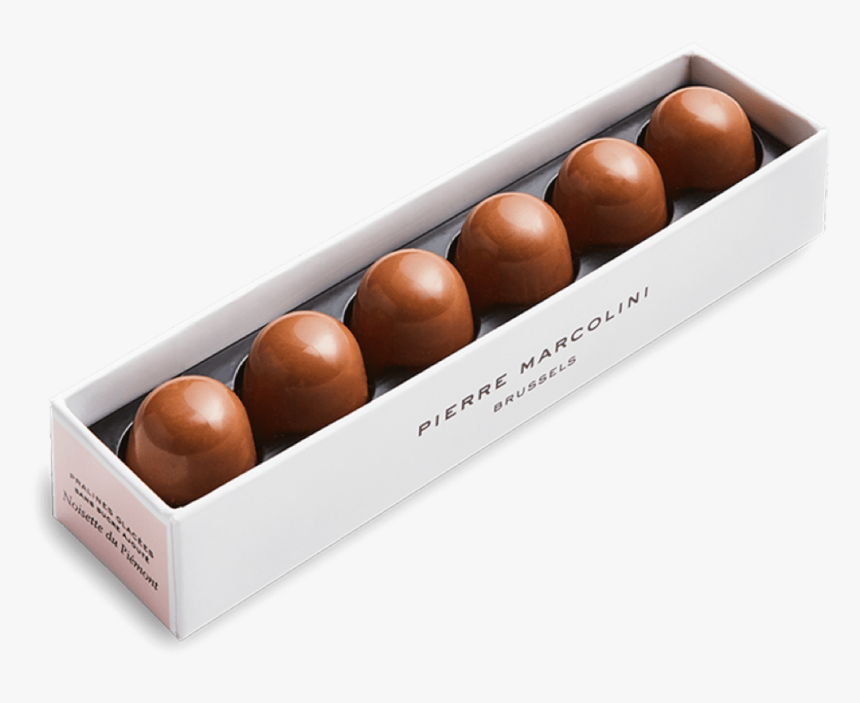 Ruler With 6 Iced Hazelnut Pralines Pierre Marcolini - Mozartkugel, HD Png Download