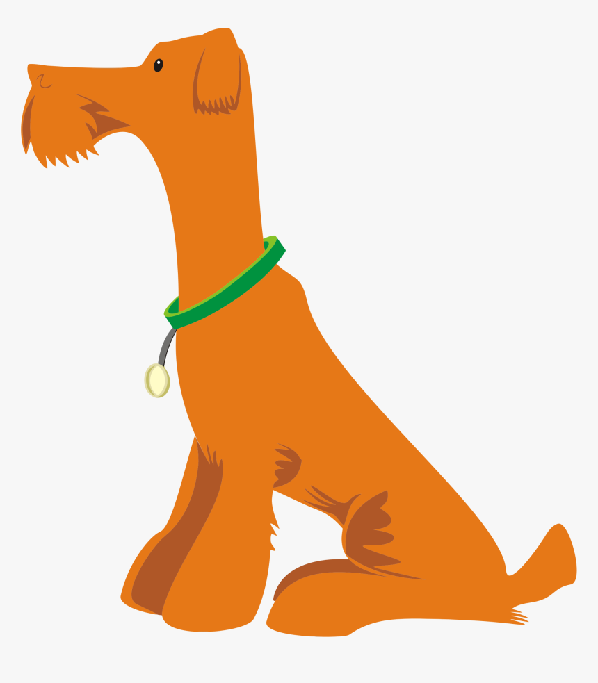 Orange Dog Sitting - Dog Sitting Clipart Png, Transparent Png