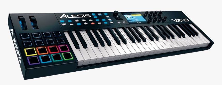 Transparent Midi Keyboard Png - Alesis Vx49, Png Download