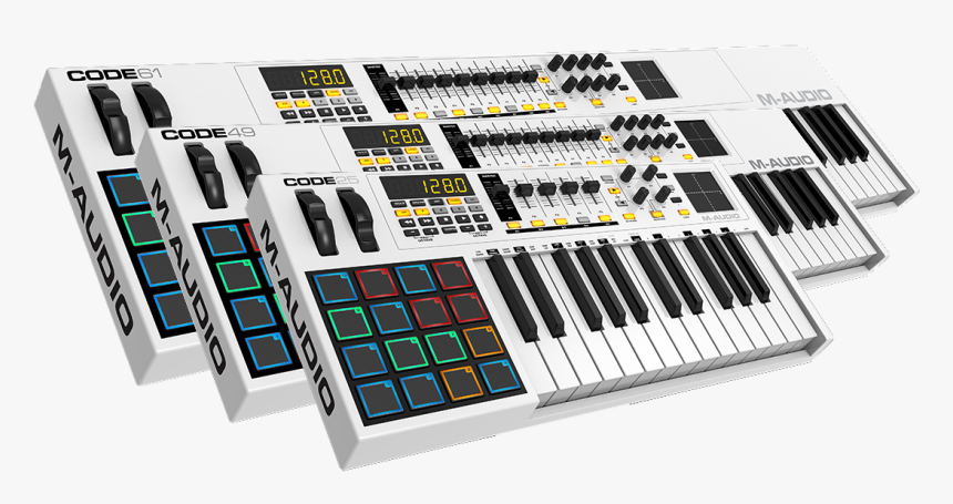 The 5 Best Midi Keyboards For Producers And Songwriters - M Audio Code 25 White, HD Png Download