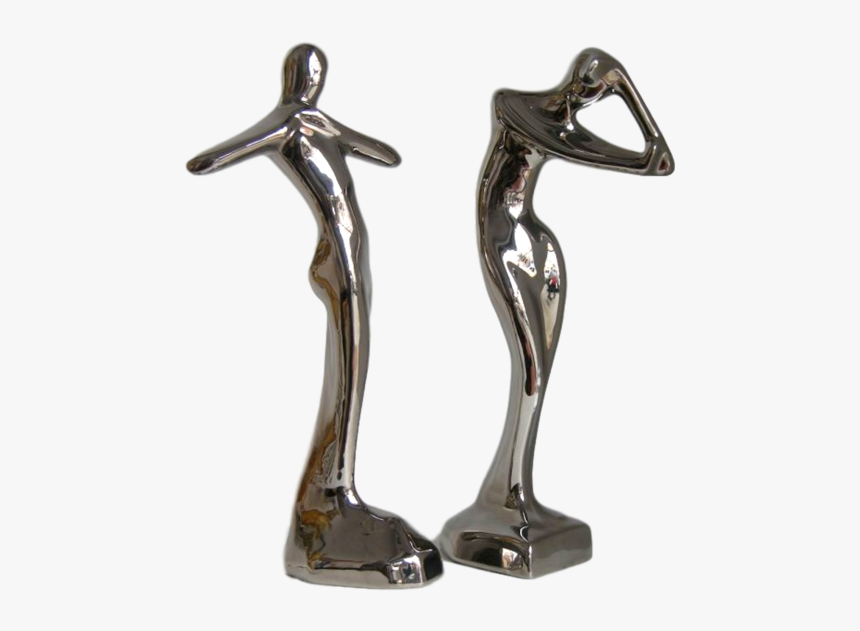 Contemporary Italian Stylized Ceramic Women Sculptures - Contemporary Transparent Art Sculpture Png, Png Download