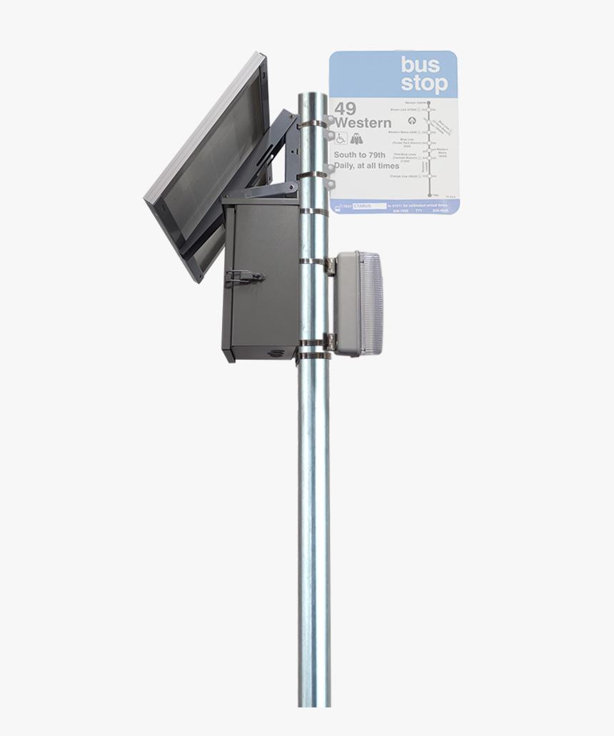Bk10 Solar Bus Stop Lighting System - Street Sign, HD Png Download