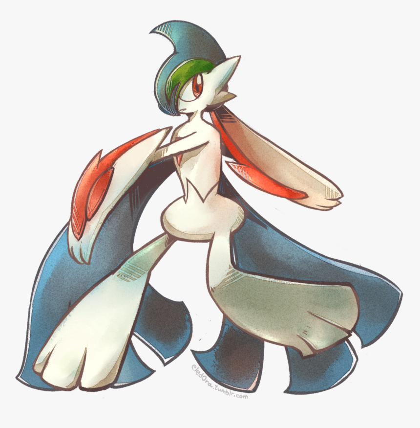 Mega Gallade Is Ready To Save The Day ノ - Cartoon, HD Png Download
