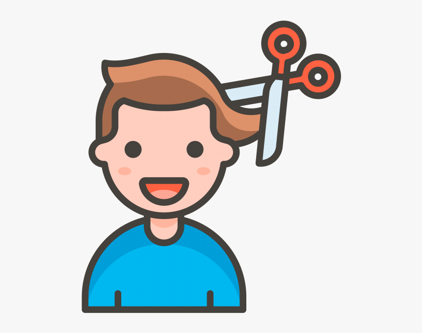 Man Getting Haircut Emoji - Corte De Cabelo Icon, HD Png Download