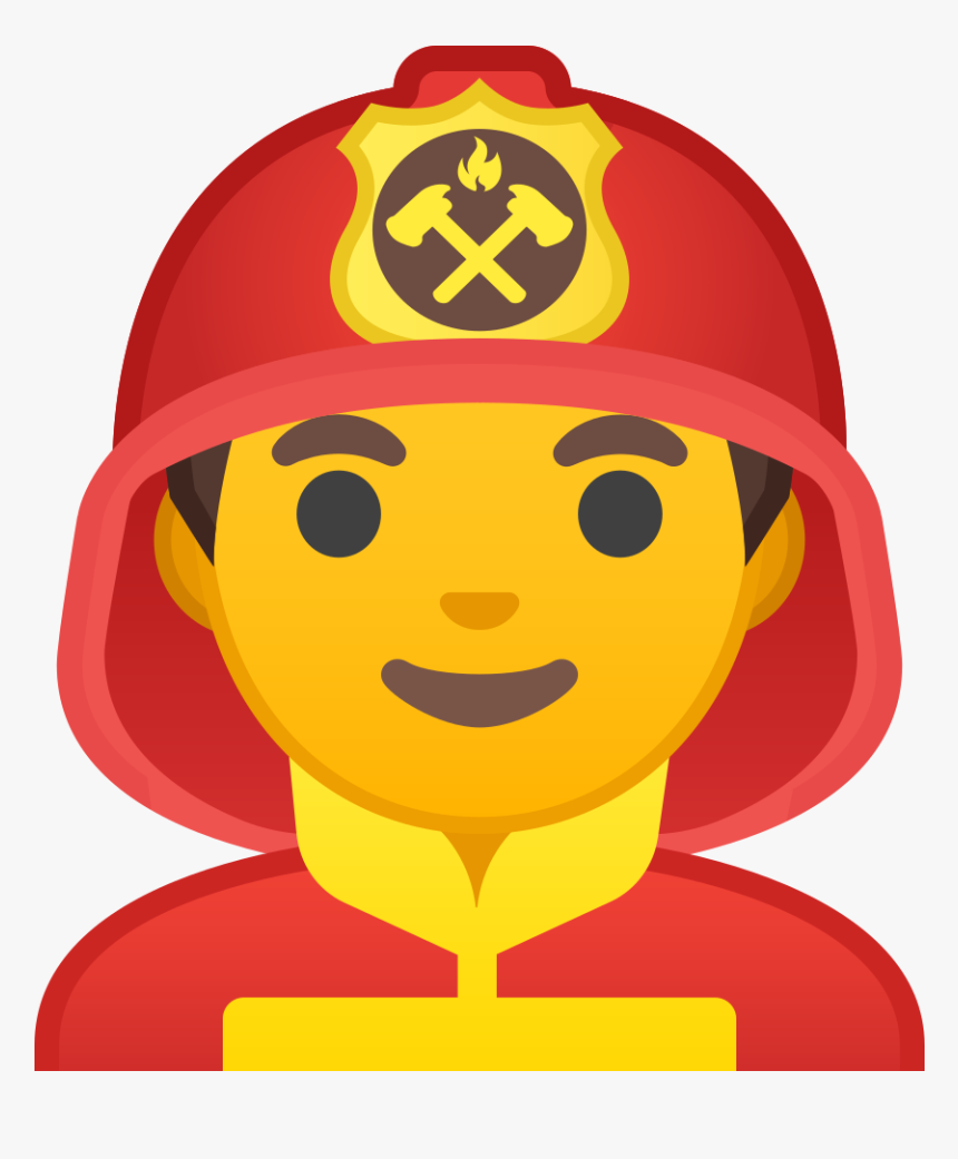 Man Firefighter Icon - Firefighter Emoji Png, Transparent Png