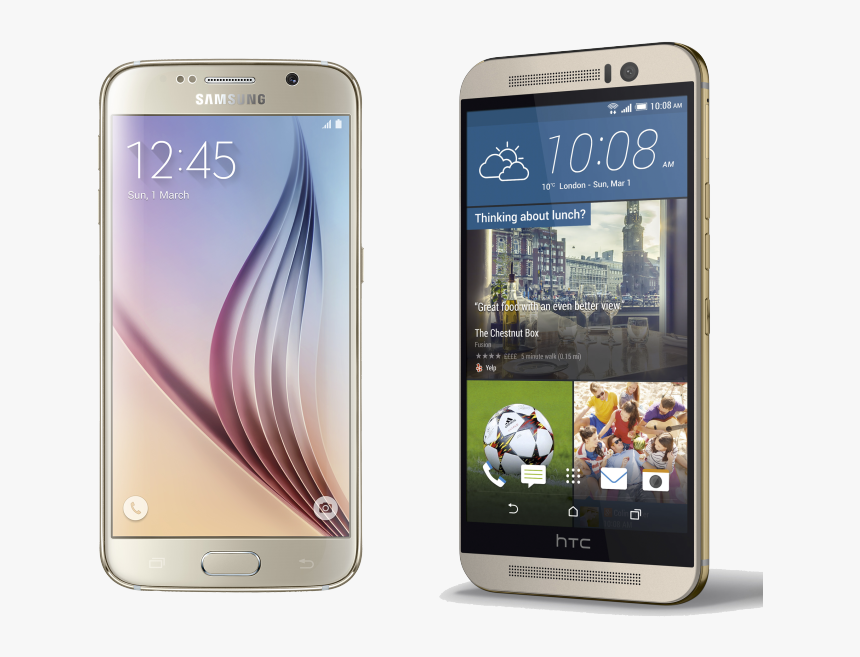 Htc One M9 Vs Samsung Galaxy S6 - Samsung M9, HD Png Download
