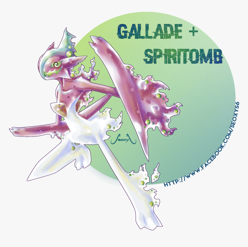 Gallade Spiritomb A Commission For Someone On Facebook - Gallade Fusion, HD Png Download