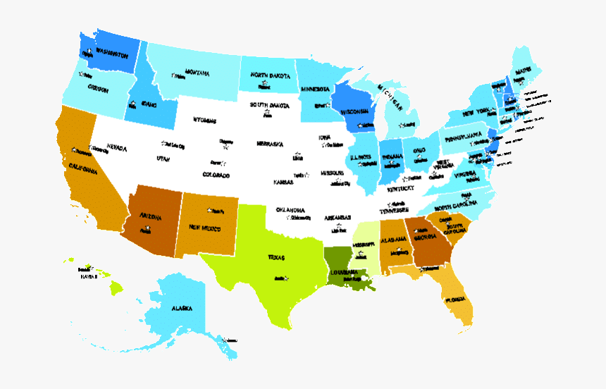 Transparent Game Show Png - Usa Map, Png Download